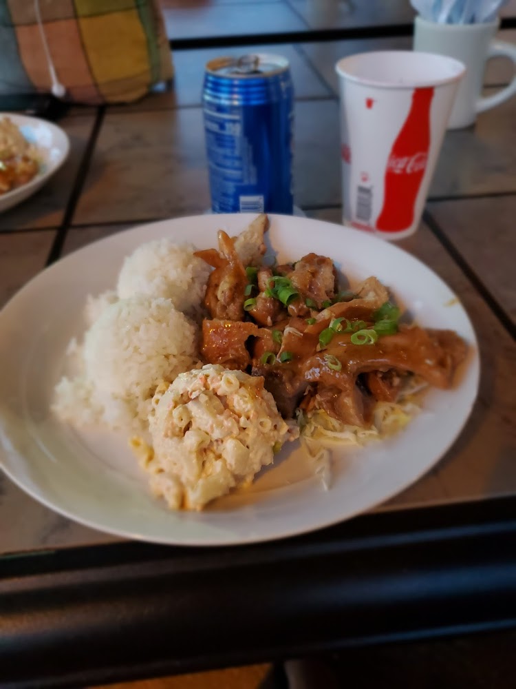 Local-style plate lunch at The Clubhouse